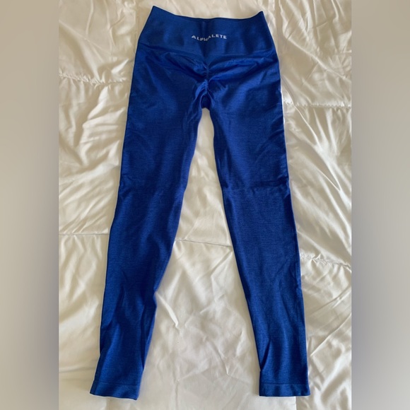 New Women's Alphalete Leggings Sz Small in Sapphire - Picture 2 of 6